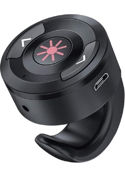 Kablosuz Parmak Ucu Kumanda, Siyah, Taşınabilir Ve Şarjlı Sunum Asistanı