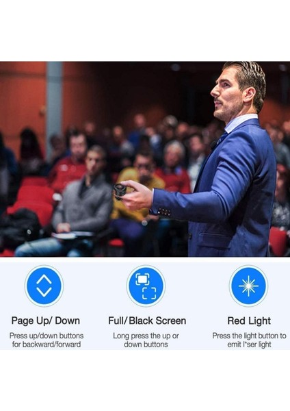 Kablosuz Parmak Ucu Kumanda, Siyah, Taşınabilir Ve Şarjlı Sunum Asistanı fiyatları