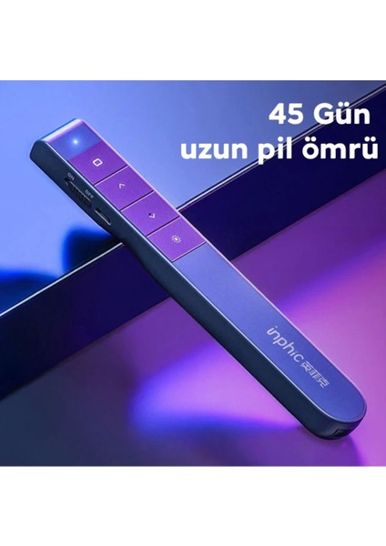 Kırmızı Lazerli Şarjlı Projeksiyon Multimedya Sunum Uzaktan Kumanda Siyah indirimleri