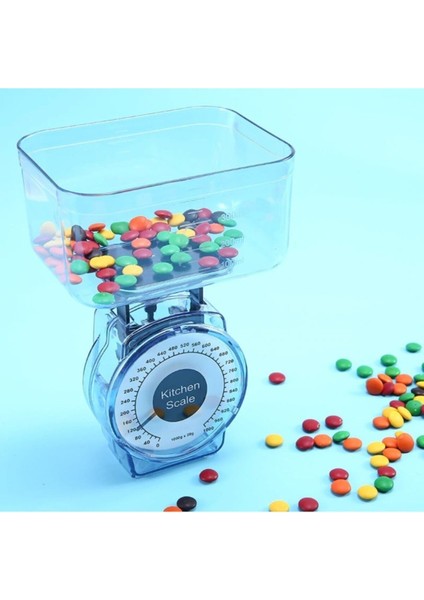 Seffaf 1 kg Hassas Mekanik Mutfak Tartısı Gıda ve Litre Ölçer
