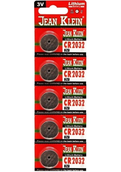CR2032 3V Pil 5'li Paket Elektronik Cihazlar Ideal Seçim