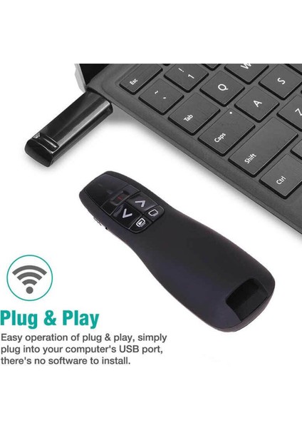 Çok Renkli Kablosuz Sunum Kumandası ve Kalemi, Kolay Kullanım