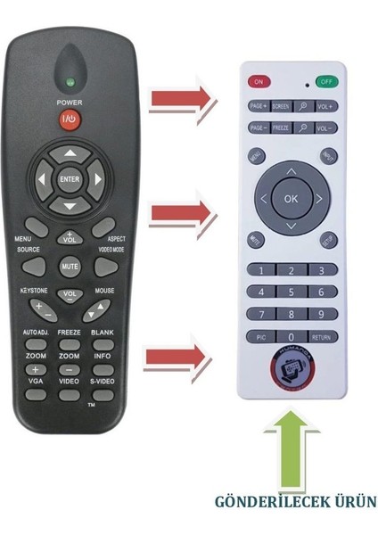 Projeksiyon Sunum Kumandası, 1610 MS109S 1210S IR2804, Beyaz