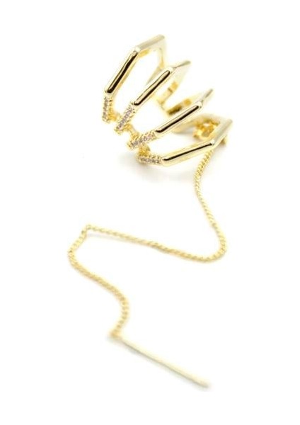 Zincir Çoklu Kıkırdak Küpe - Altın fiyatları