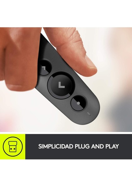 2.4ghz Presenter Grafit R500S Siyah, Kablosuz Sunum Kontrol Cihazı