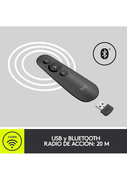 2.4ghz Presenter Grafit R500S Siyah, Kablosuz Sunum Kontrol Cihazı modelleri