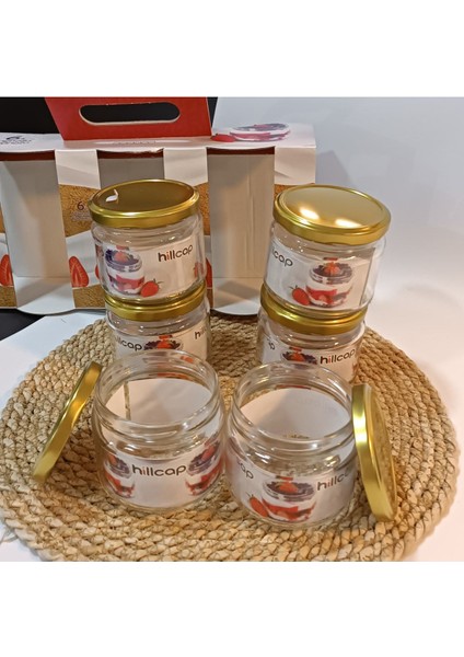 6'lı Renkli Cam Kavanoz Seti Kapaklı, 300 Cc, Şık ve Kullanışlı Paket modelleri