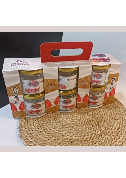 6'lı Renkli Cam Kavanoz Seti Kapaklı, 300 Cc, Şık ve Kullanışlı Paket fırsatları