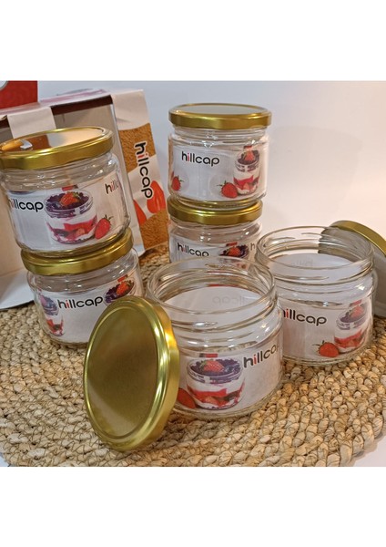 6'lı Renkli Cam Kavanoz Seti Kapaklı, 300 Cc, Şık ve Kullanışlı Paket