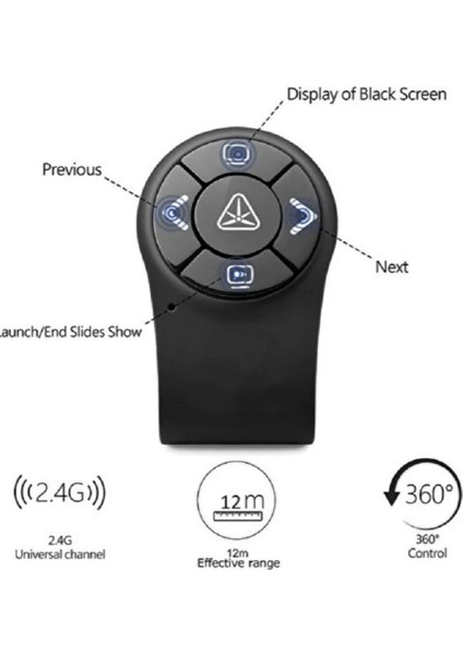 Kablosuz Rf 2.4g Parmak Ucu Ppt Siyah Taşınabilir Sunum Kumanda modelleri