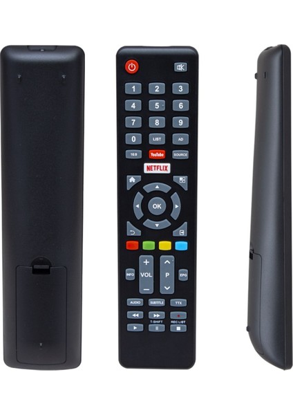 Uyumlu Lcd-Led Tv Kumanda, Netflix Ve Youtube Tuşlu Siyah