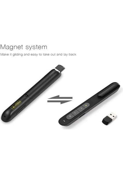 Kablosuz 2.4ghz Lazer Sunum Kumandası, Siyah, Kolay Kullanım modelleri