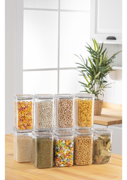 Şeffaf Saklama Kabı Seti, Vakum Conta, 1,2l, 12'li, Turuncu Renkli modelleri