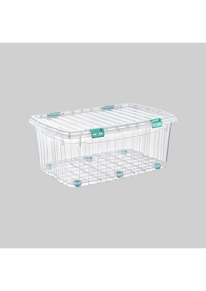 Turuncu Mega Tekerlekli Saklama Kabı 90 Lt, Dayanıklı ve Pratik Eşyalar Için