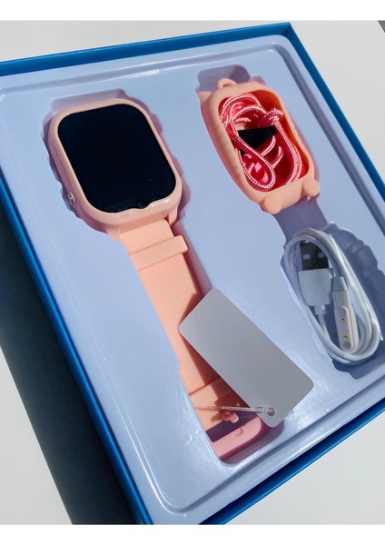 Pembe Çocuk Akıllı Saat, 4g Bağlantılı, Sim Kartlı, Kameralı, Güvenli ve Şık Tasarım