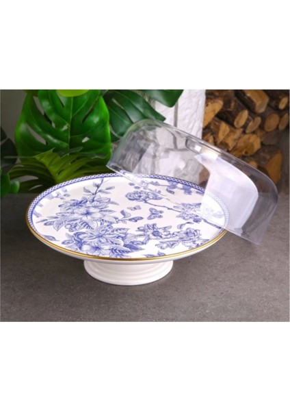 Beyaz Spring Ayaklı Kek Fanusu, Şık ve Kullanışlı Tasarım