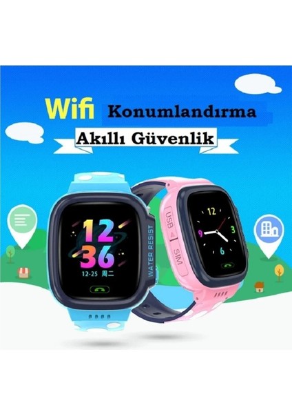 Pembe Kameralı Sim Kartlı Çocuk Akıllı Saati, Güvenli ve Eğlenceli Kullanım fiyatları