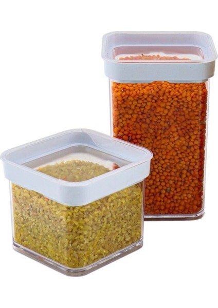 Vakumlu Kare Saklama Kabı 1 Lt, Beyaz, 4'lü Set fırsatları