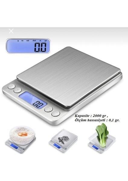 Hassas Dijital Mini Tartı Mutfak ve Kuyumcu Kullanımı 500G/001G