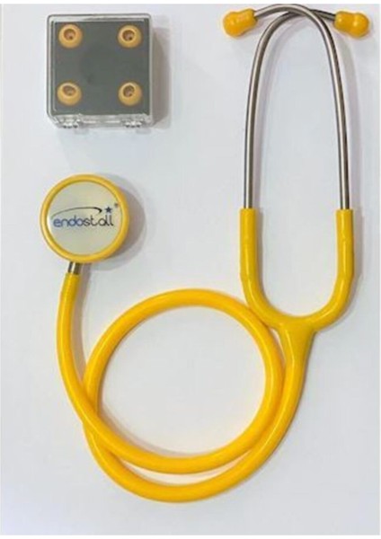 Yetişkinler Için Çift Taraflı Paslanmaz Çelik Klasik Stetoskop, Sarı Renk