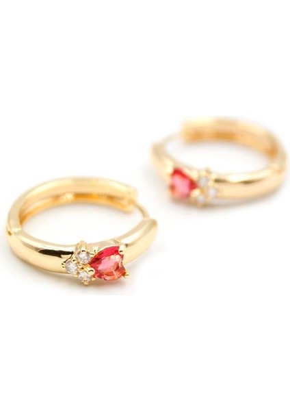 Kalp Halka Küpe - Kırmızı fiyatları