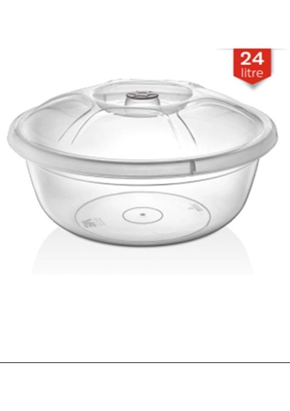 Şeffaf 5 No Hamur Leğeni 24 Lt, Dayanıklı ve Kullanışlı Ev Gereçleri