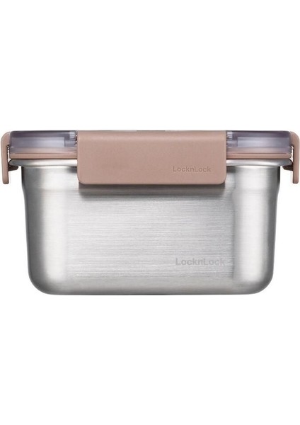 Paslanmaz Çelik Dörtgen Saklama Kabı, 520 Ml, Kahverengi ve Gri Renk Seçeneği modelleri