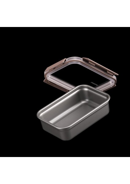 Paslanmaz Çelik Dörtgen Saklama Kabı, 520 Ml, Kahverengi ve Gri Renk Seçeneği fırsatları