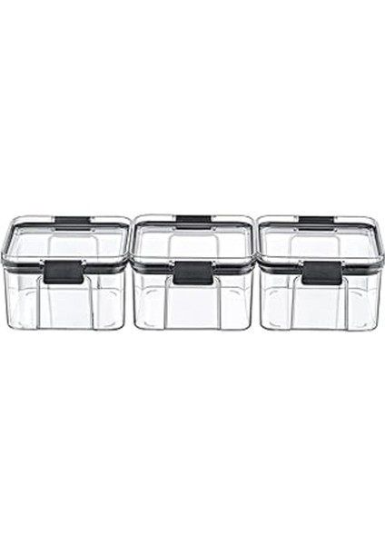 3'lü Şeffaf Saklama Kabı, 500 Ml, Taze ve Düzenli Gıda Saklama Seti
