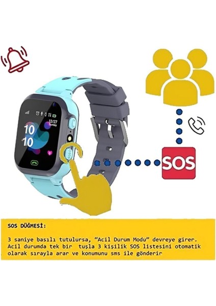 Kız ve Erkek Çocuklar Için Renkli, Kameralı, Sim Kartlı, Konum ve Gizli Dinleme Özellikli Saat fırsatları