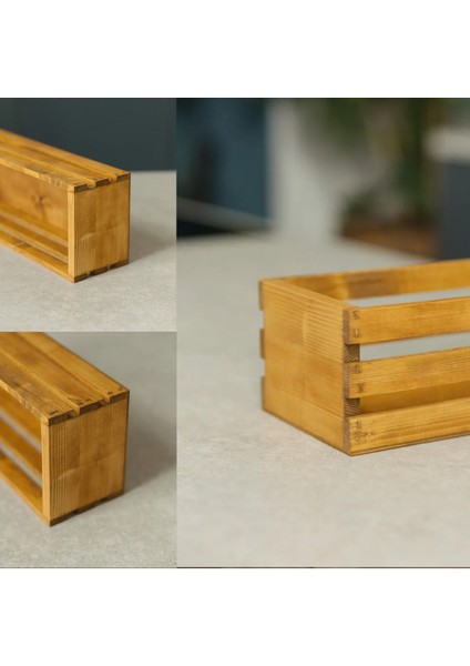 Ahşap Mutfak Düzenleyici Kutu, Kahverengi, Dekoratif ve Işlevsel Organizer modelleri