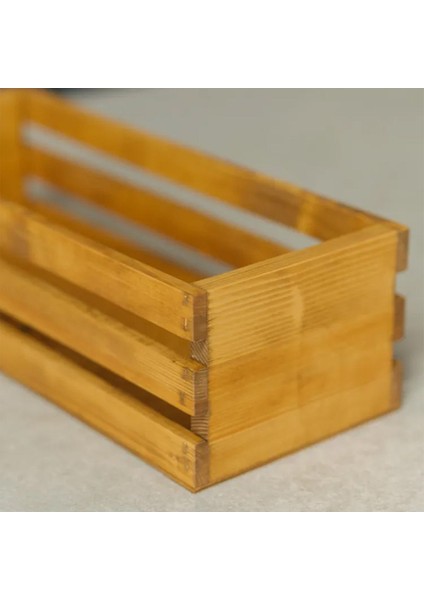 Ahşap Mutfak Düzenleyici Kutu, Kahverengi, Dekoratif ve Işlevsel Organizer fırsatları