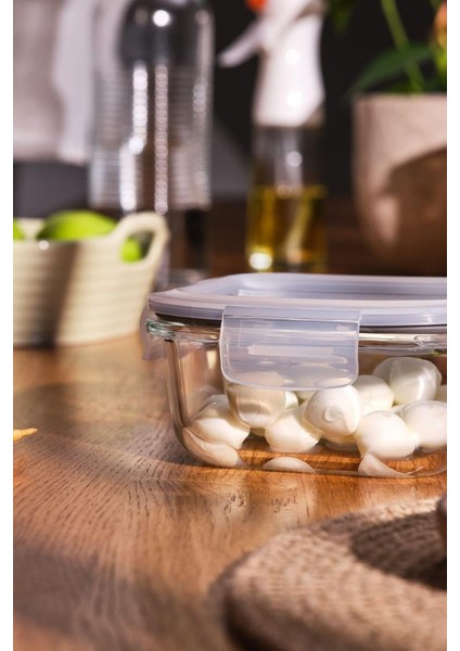 Borosilikat Saklama Kabı, 520 Ml, Şık ve Dayanıklı, Çok Amaçlı, Modern Tasarım