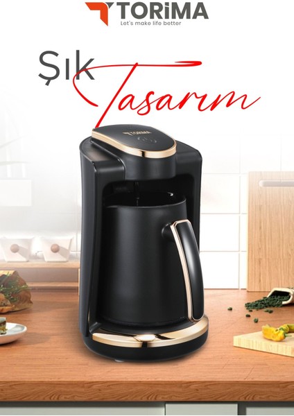 Sesli Komutlu Kahve Makinesi, 4 Fincan, 250ML, Siyah Renk fırsatları