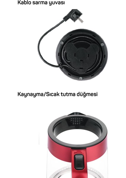 Şeffaf Cam Çaycı, Metalik Detaylı, Şık ve Dayanıklı Tasarım modelleri