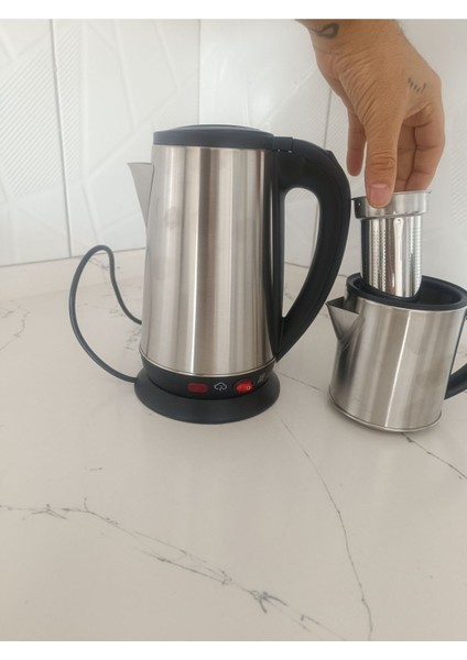 Metalik 2l Çay ve Su Isıtıcı, Şık ve Kullanışlı Elektrikli Mutfak Aleti indirimleri