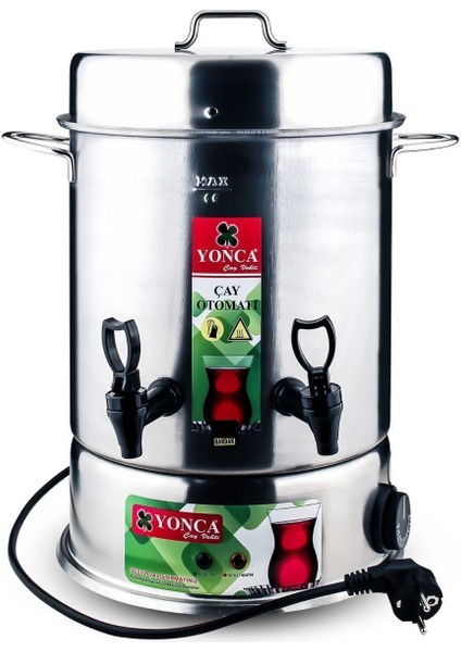 Beyaz Yonca Çay Makinesi 1500W 80 Bardak Otomat Çaycı