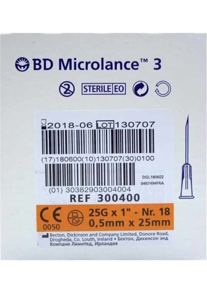 Turuncu Iğne Ucu 25G 0,5X25MM 100 Adet