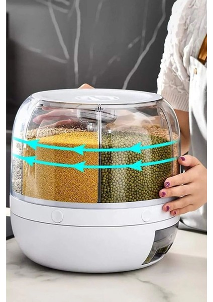 Beyaz Bakliyat Organizeri, Pratik ve Şık Mutfak Düzenleyici