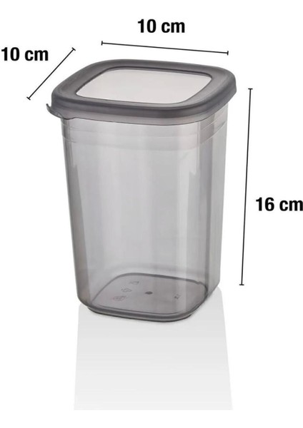 12'li Sızdırmaz Kapaklı Saklama Seti 1200ML, Etiketli ve Hediye | Gri fırsatları