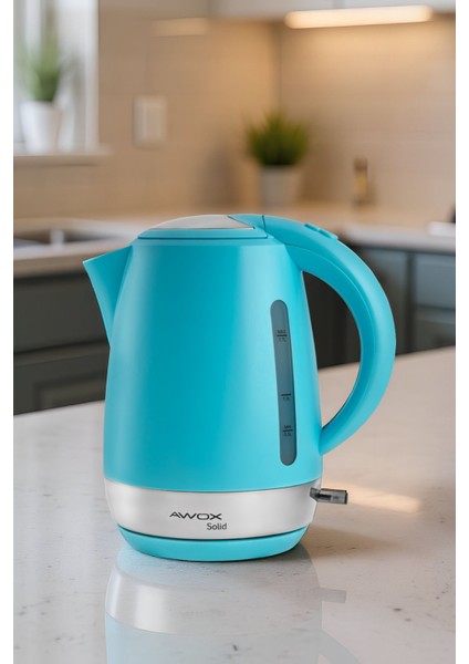 Mavi Renkli Plastik Su Isıtıcı Kettle, Pratik ve Güzel Tasarım