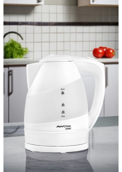 Gizli Rezistanslı Kettle, Beyaz, Pratik ve Şık Tasarım