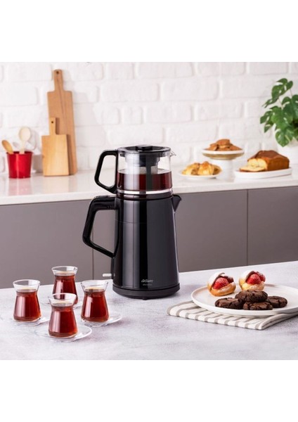 Pratik Siyah Çay Makinesi – Hızlı ve Kolay Demleme Keyfi