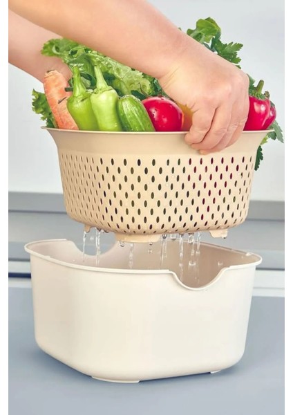 5 Parça Çok Amaçlı Mutfak Seti, Karıştırma Kabı, Süzgeç, Kesme Tahtası, Limon Sıkacağı fiyatları