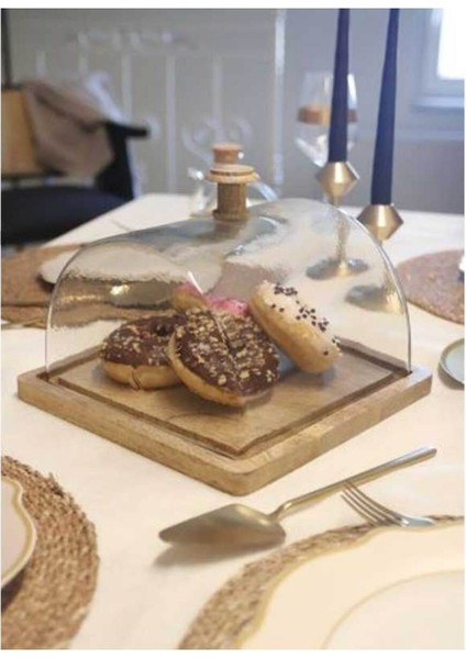 Dikdörtgen Kek Saklama Fanusu, 18X24X24 Cm, Kahverengi fiyatları