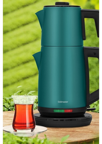 Yeşil Xl 2200W Damlatmayan Çelik Çay ve Su Isıtıcısı fiyatları