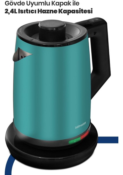Yeşil Xl 2200W Damlatmayan Çelik Çay ve Su Isıtıcısı fırsatları