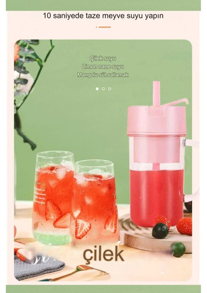 li Taşınabilir Pipetli USB Elektrikli Paslanmaz Çelik Meyve Sıkacağı indirimleri