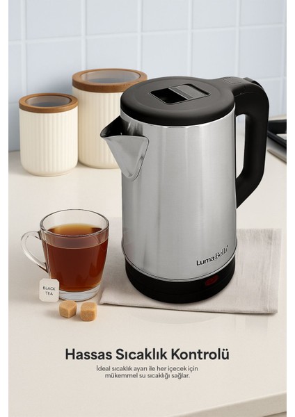 Paslanmaz Çelik Su Isıtıcı 2,5l 1500W Gri fiyatları