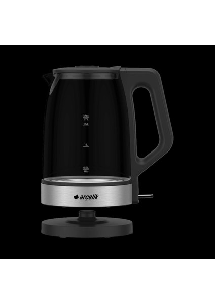 2200 W 1.7 Lt Cam Kettle Metalik, Şık ve Kullanışlı Ev Gereçleri indirimleri